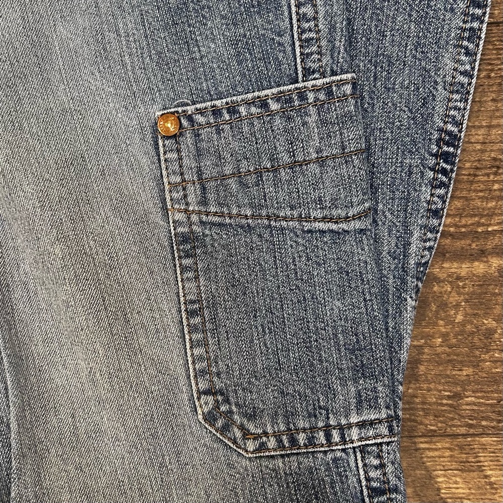 Vintage Y2K HYDRAULIC Retro Wide Leg Low Rise Women’s Jeans 7/8 30 Waist - Picture 6 of 7